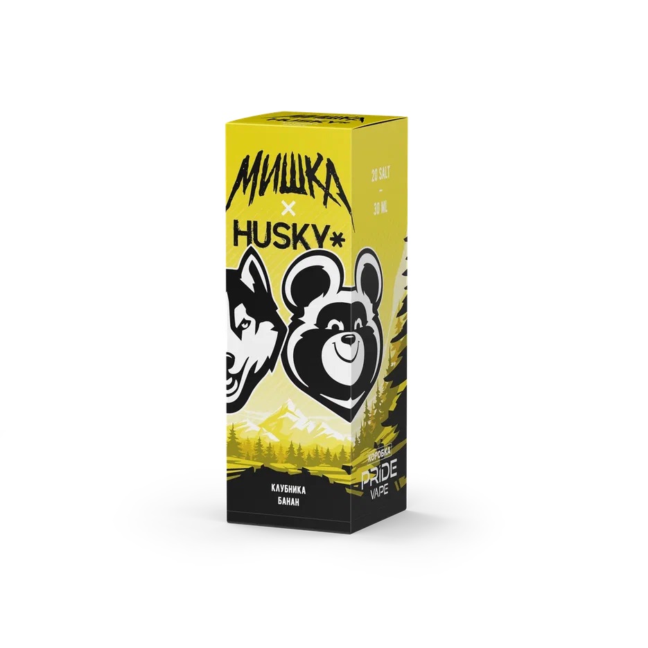 Жидкость ЧЗ Мишка Husky SALT Клубника Банан. фото 1