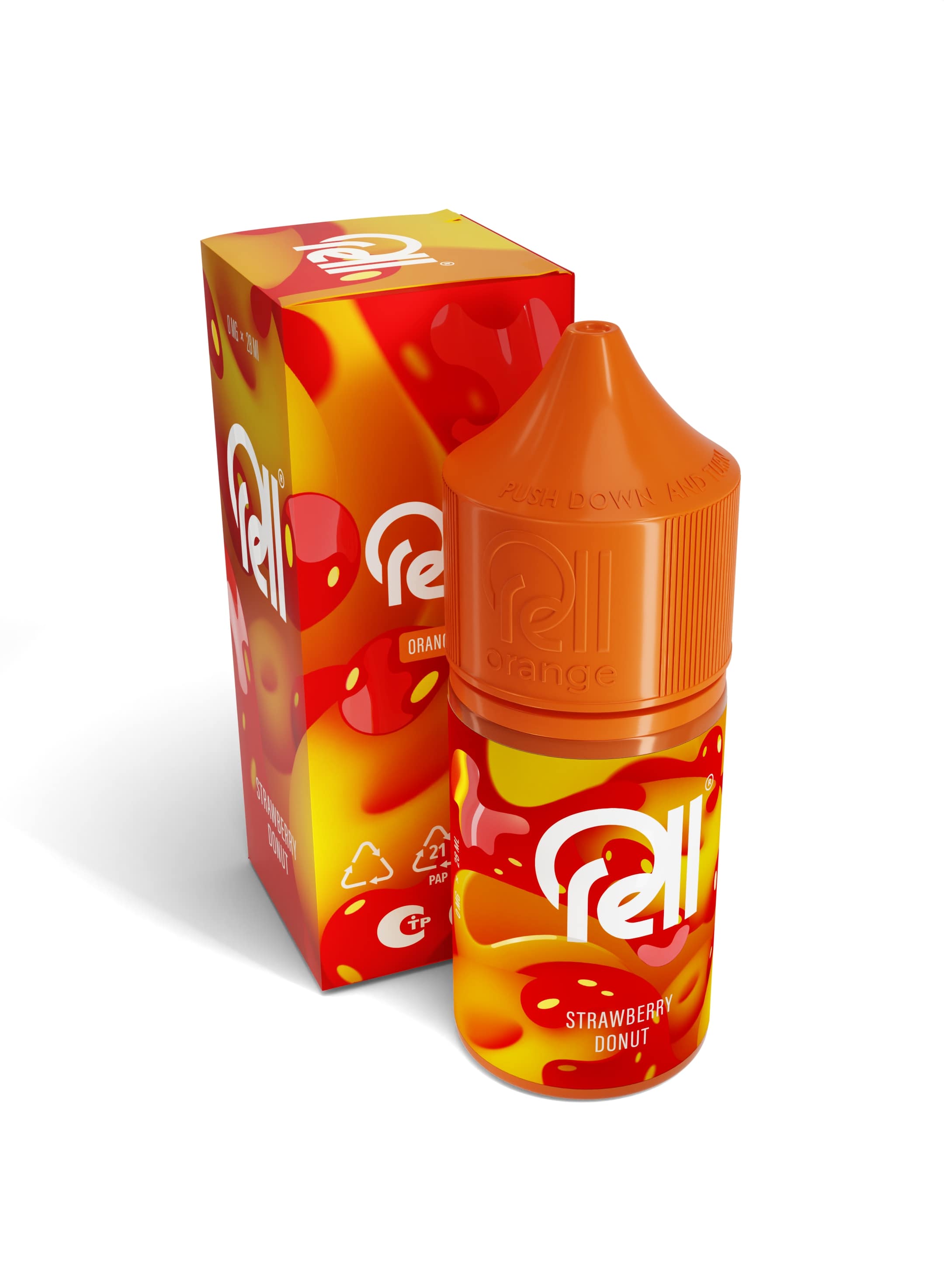 Жидкость RELL Orange SALT Strawberry Donut*. фото 1