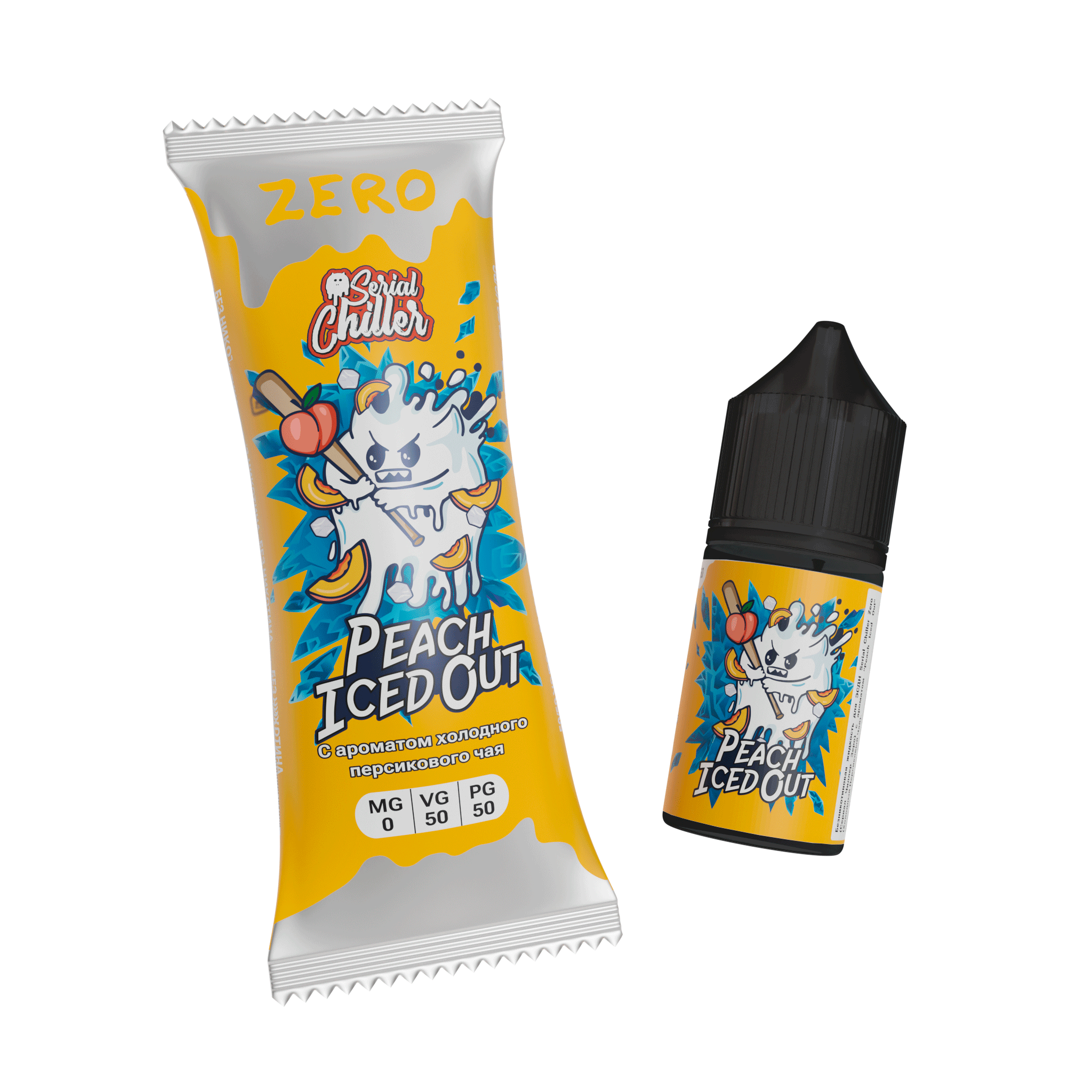 Жидкость ЧЗ Serial Chiller SALT Peach Iced Out. фото 1