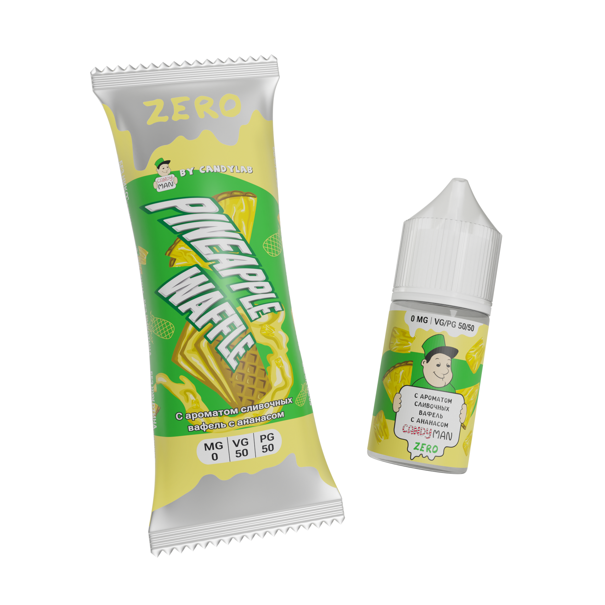 Жидкость ЧЗ Candyman SALT Pineapple Waffle. фото 1