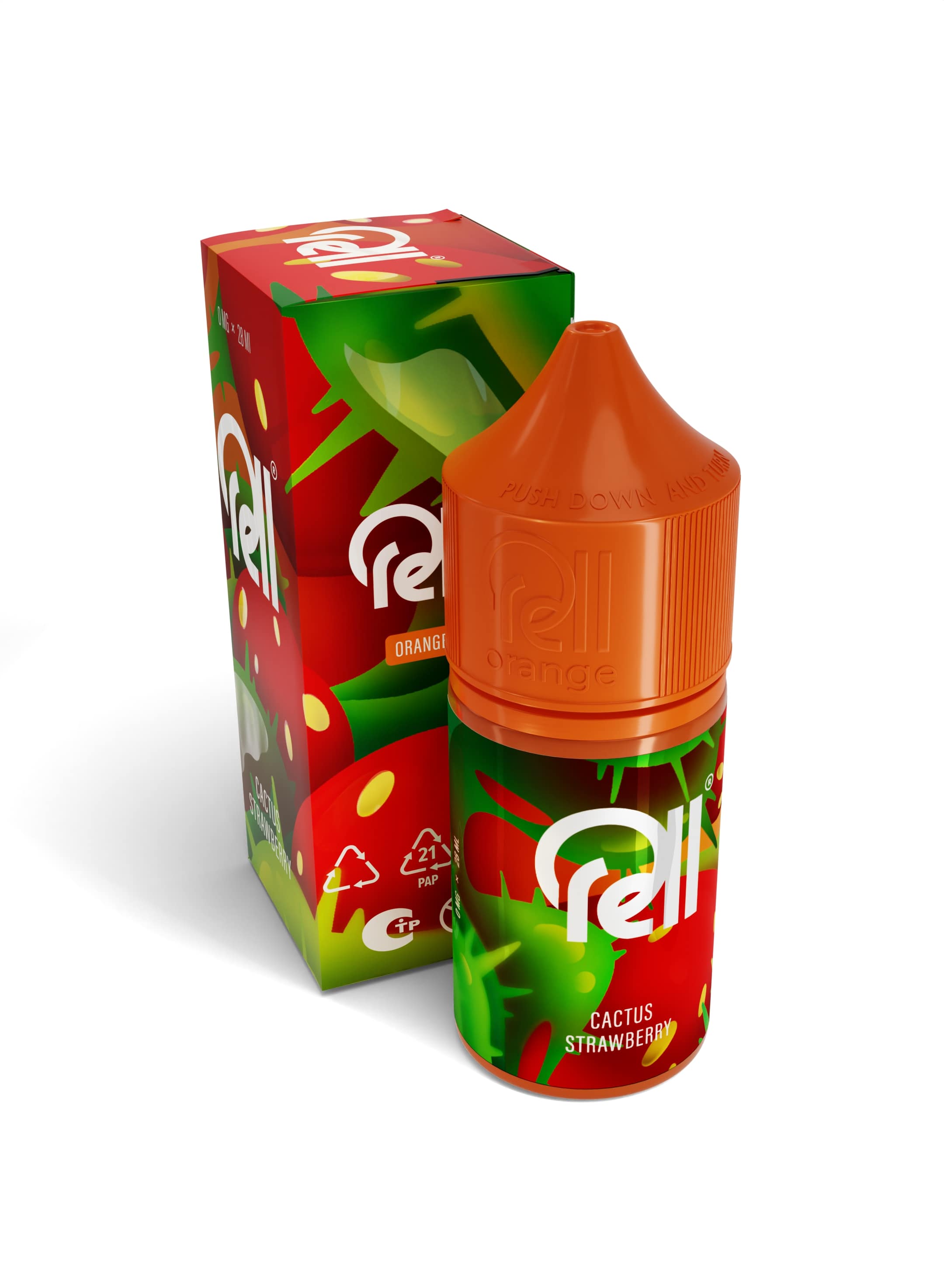 Жидкость ЧЗ RELL Orange SALT Cactus Strawberry. фото 1