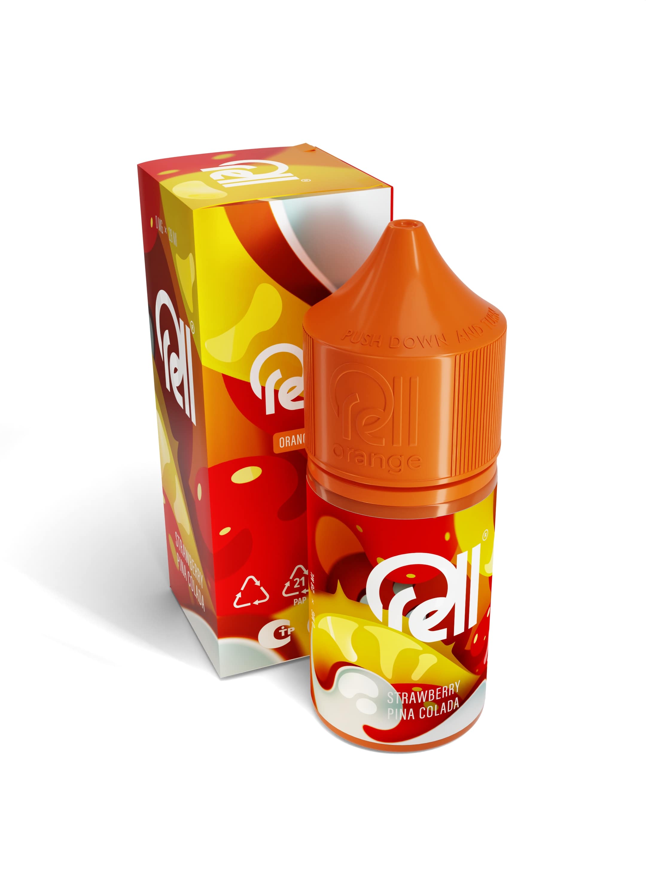 Жидкость ЧЗ RELL Orange SALT Strawberry Pina Colada. фото 1