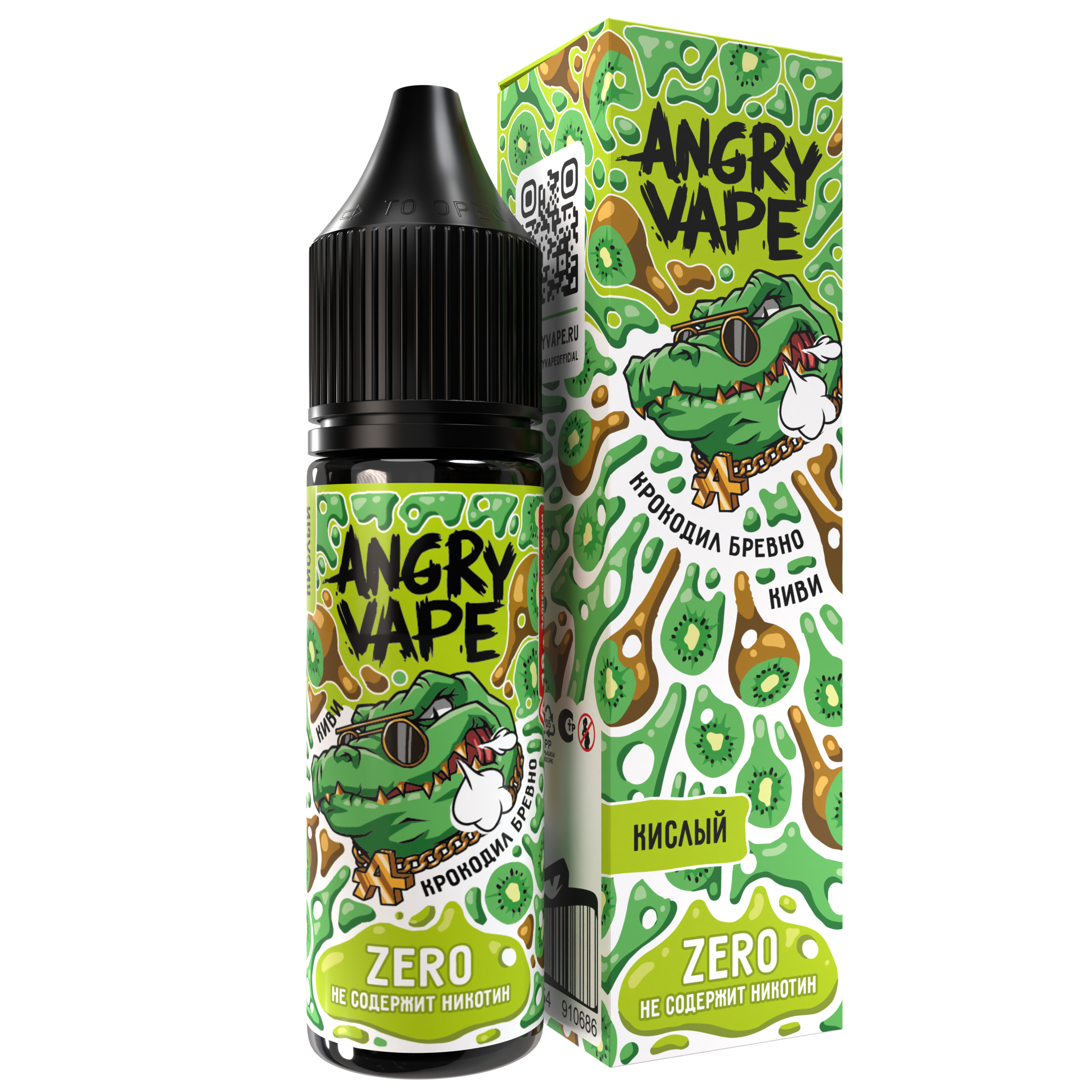 Жидкость ЧЗ Angry Vape Zero SALT Крокодил Бревно. фото 1