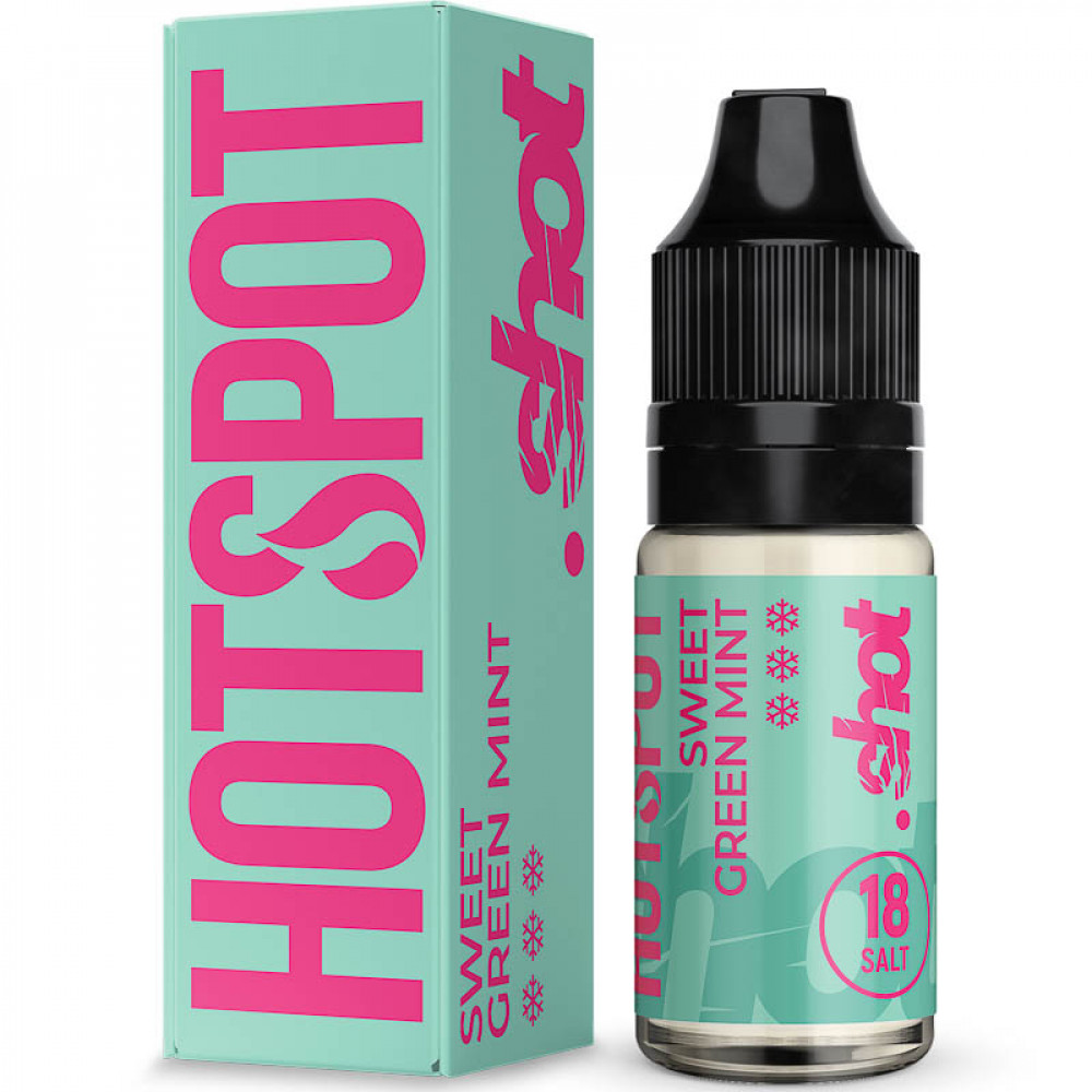 Жидкость ЧЗ Hotspot Shot SALT Sweet Green Mint. фото 1