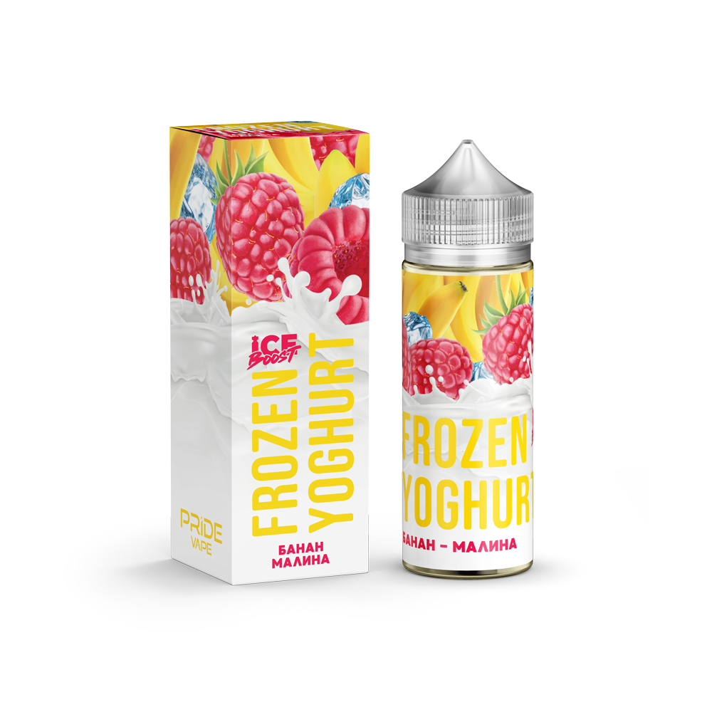 Жидкость Frozen Yoghurt Ice Boost Банан - Малина. фото 1