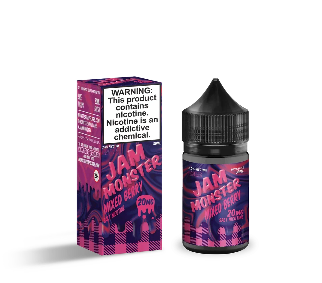 Жидкость ЧЗ Jam Monster SALT Mixed Berry. фото 3