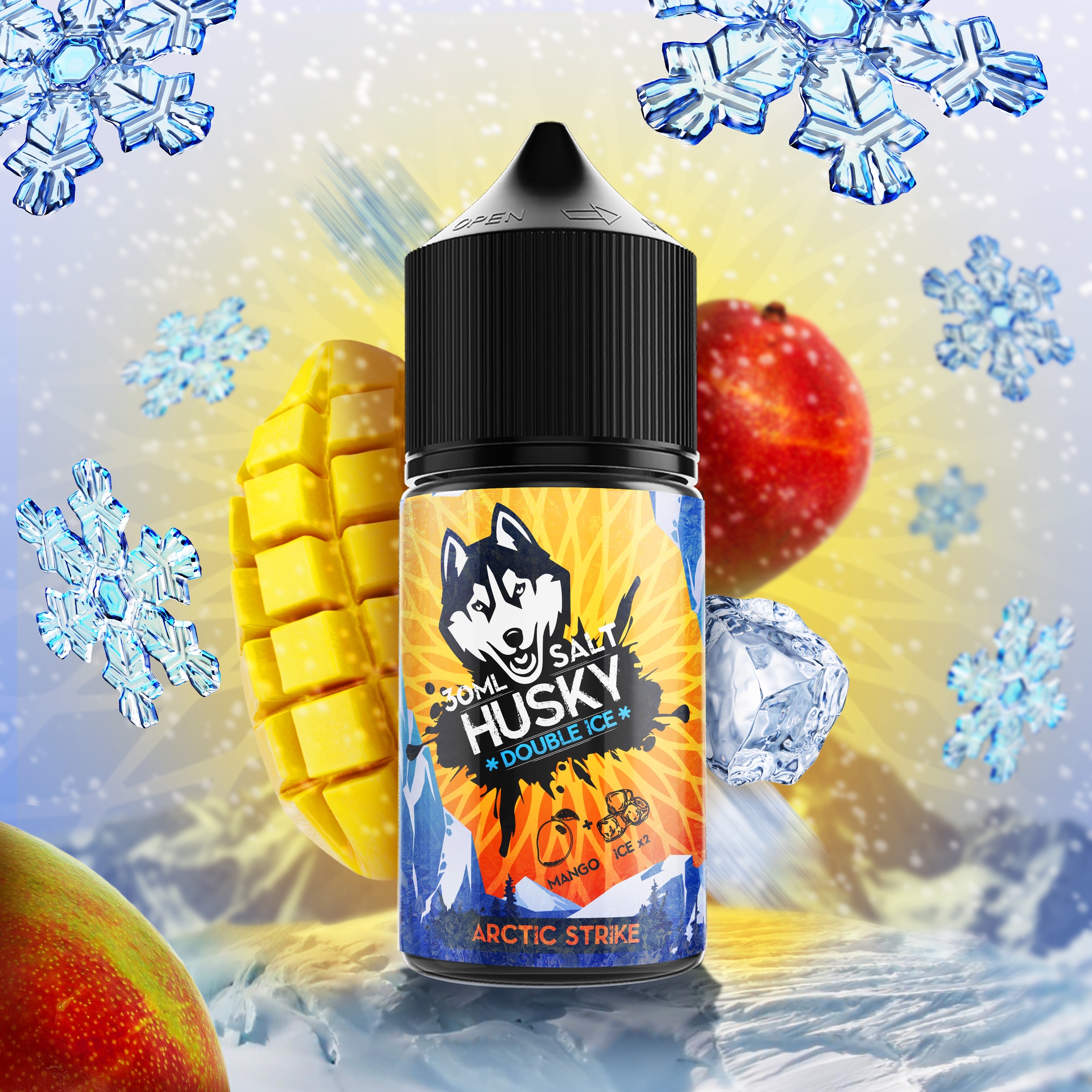 Жидкость ЧЗ HUSKY Double Ice SALT Arctic Strike. фото 2