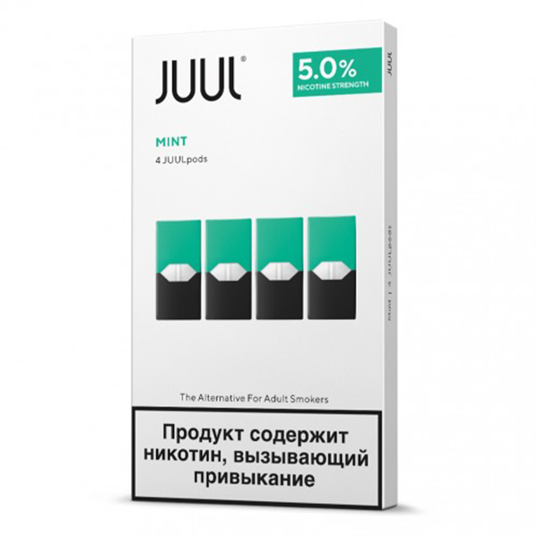 Картридж JUUL, mint, 0.7 мл, 4 шт. фото 1