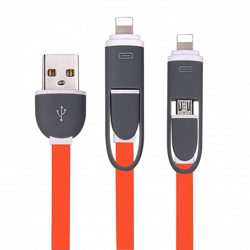 Кабель Micro USB IOS, красный. фото 1