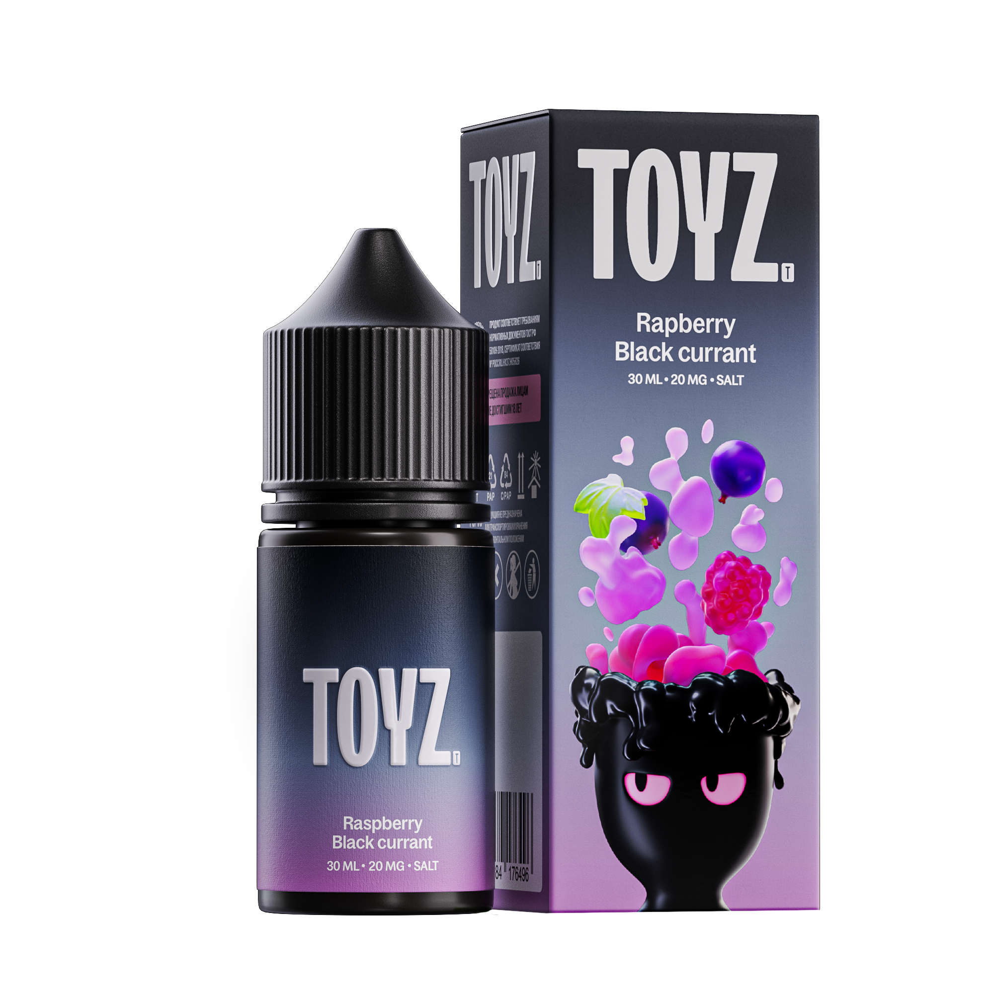 Жидкость ЧЗ Toyz SALT Raspberry Blackcurrant. фото 1