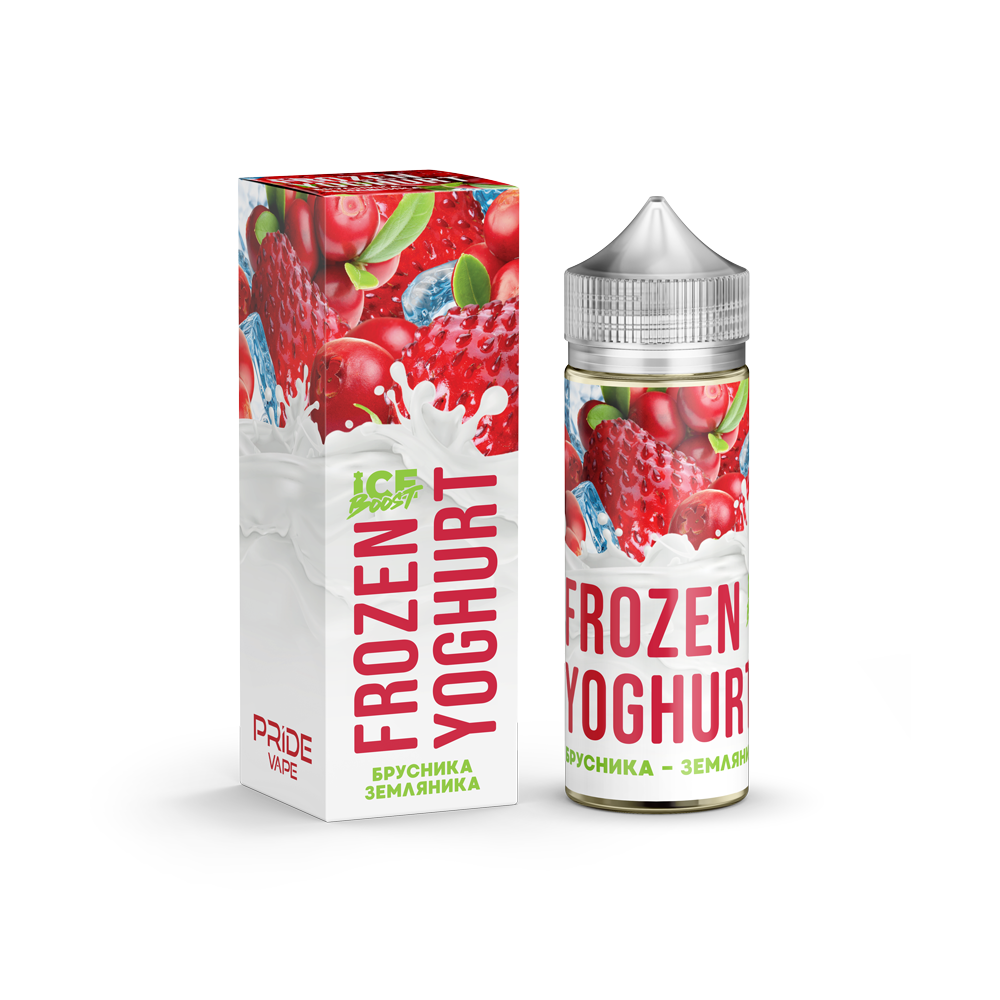 Жидкость Frozen Yoghurt Ice Boost Брусника - Земляника. фото 1