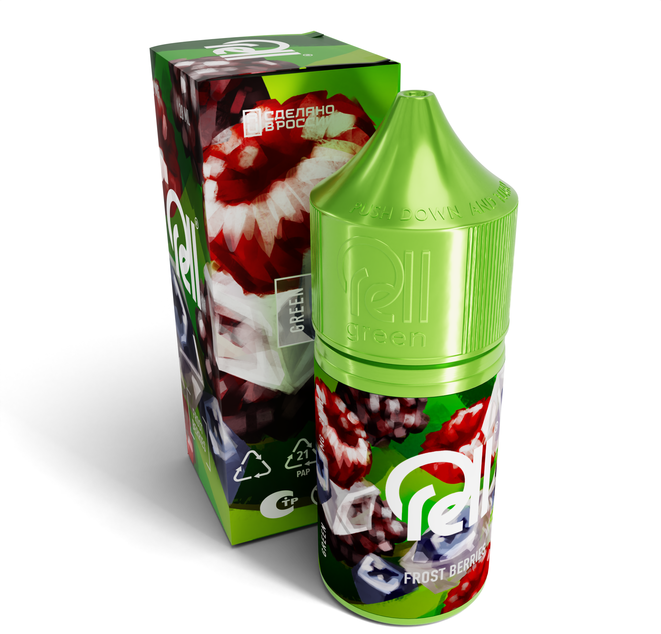 Жидкость ЧЗ RELL Green SALT Frost Berries. фото 1