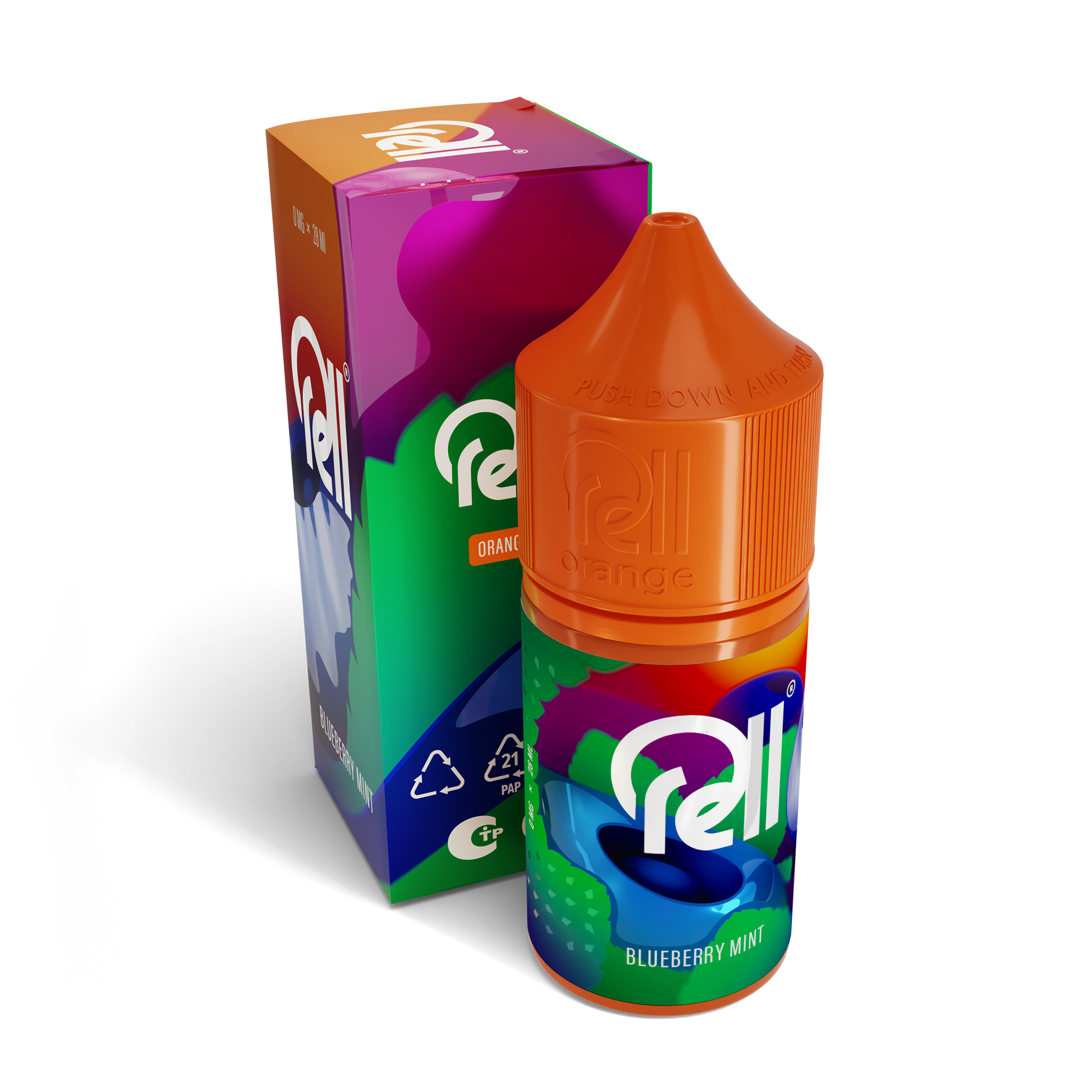 Жидкость ЧЗ RELL Orange SALT Blueberry Mint. фото 1