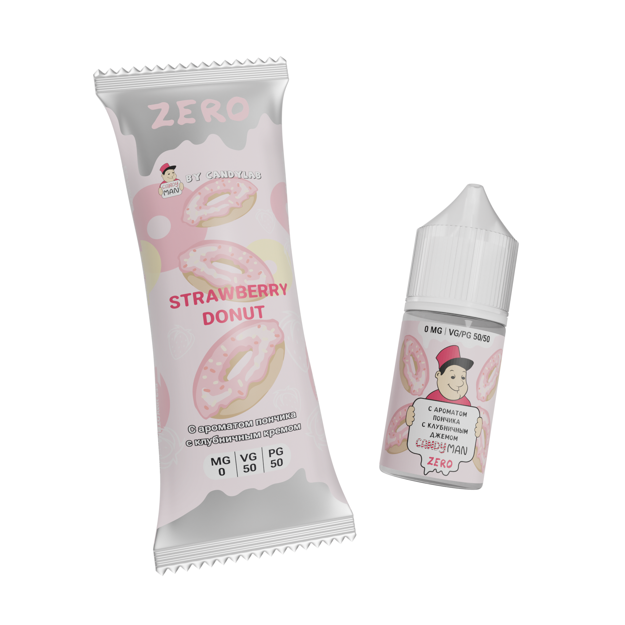 Жидкость ЧЗ Candyman SALT Strawberry Donut. фото 1