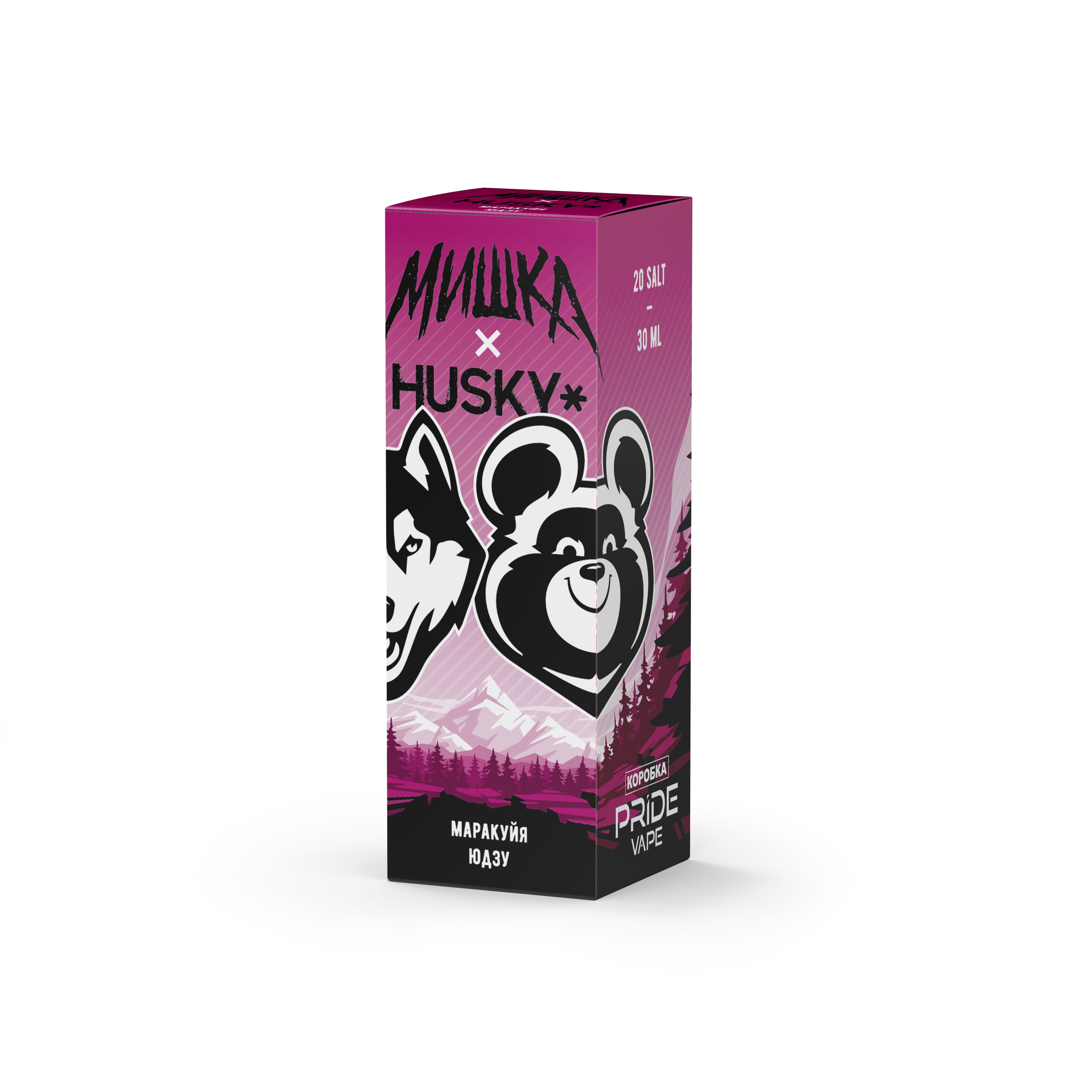 Жидкость ЧЗ Мишка Husky SALT Маракуйя Юдзу. фото 1