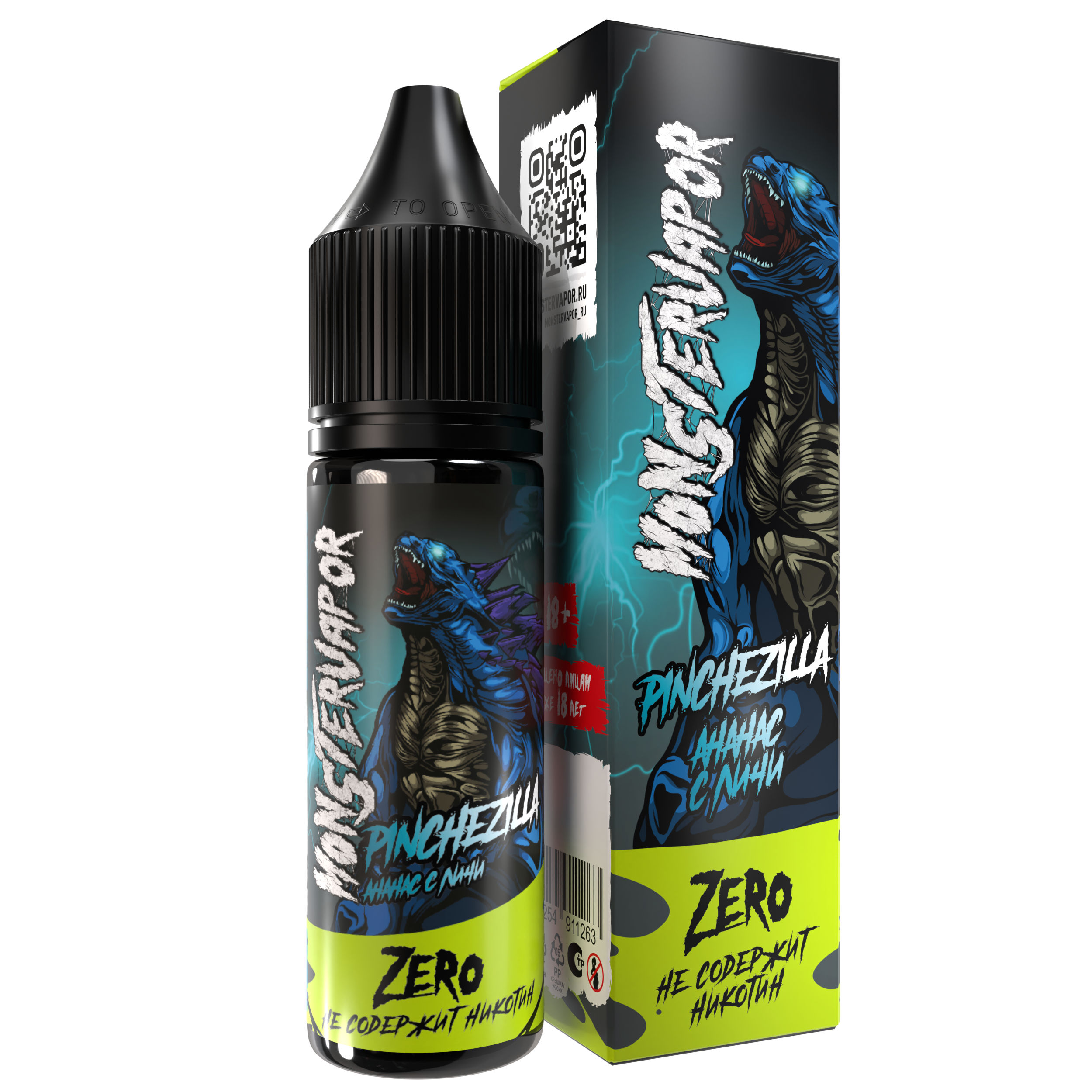 Жидкость ЧЗ MonsterVapor Zero SALT Pinchezilla. фото 1