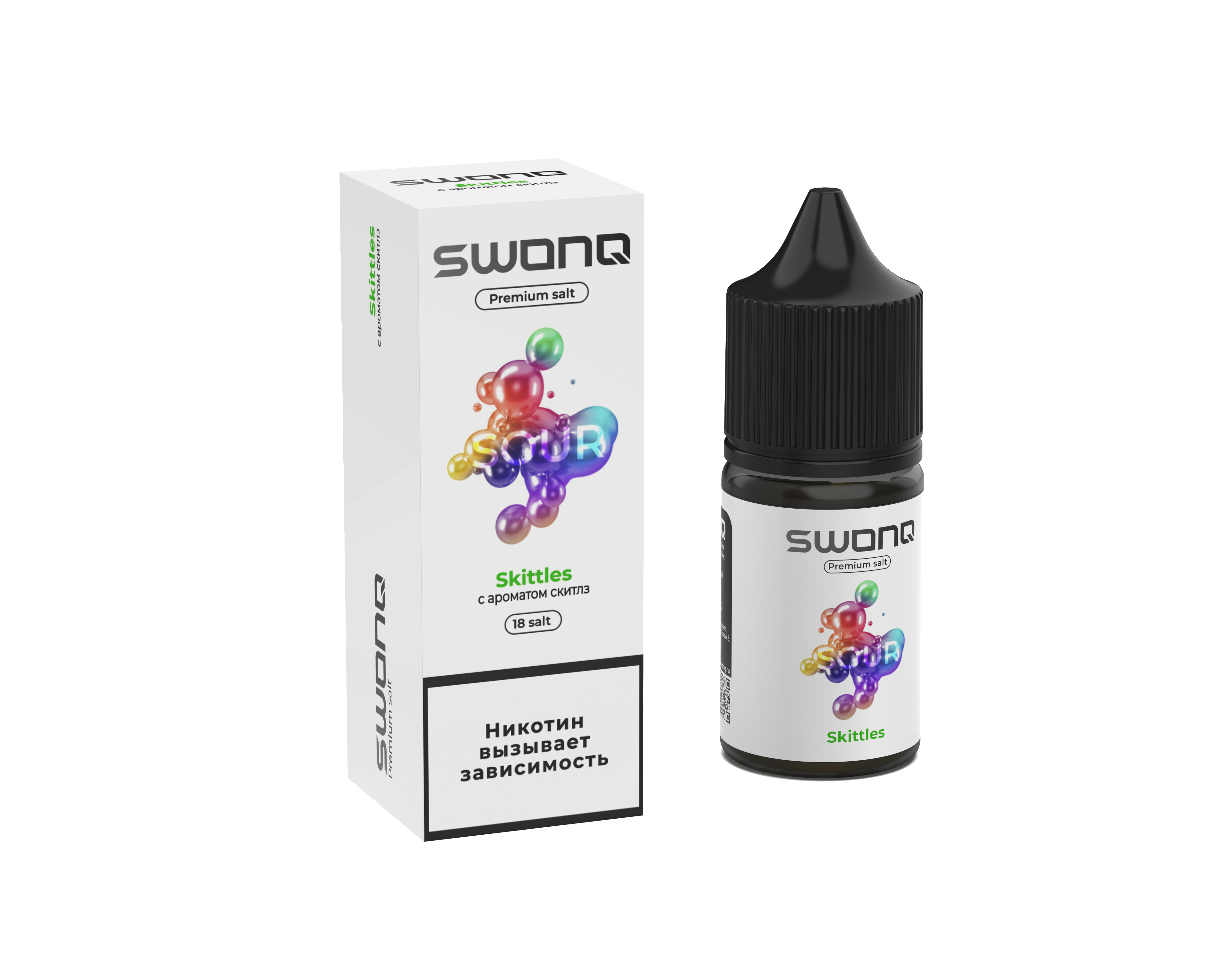 Жидкость ЧЗ Swonq Sour SALT Skittles. фото 1