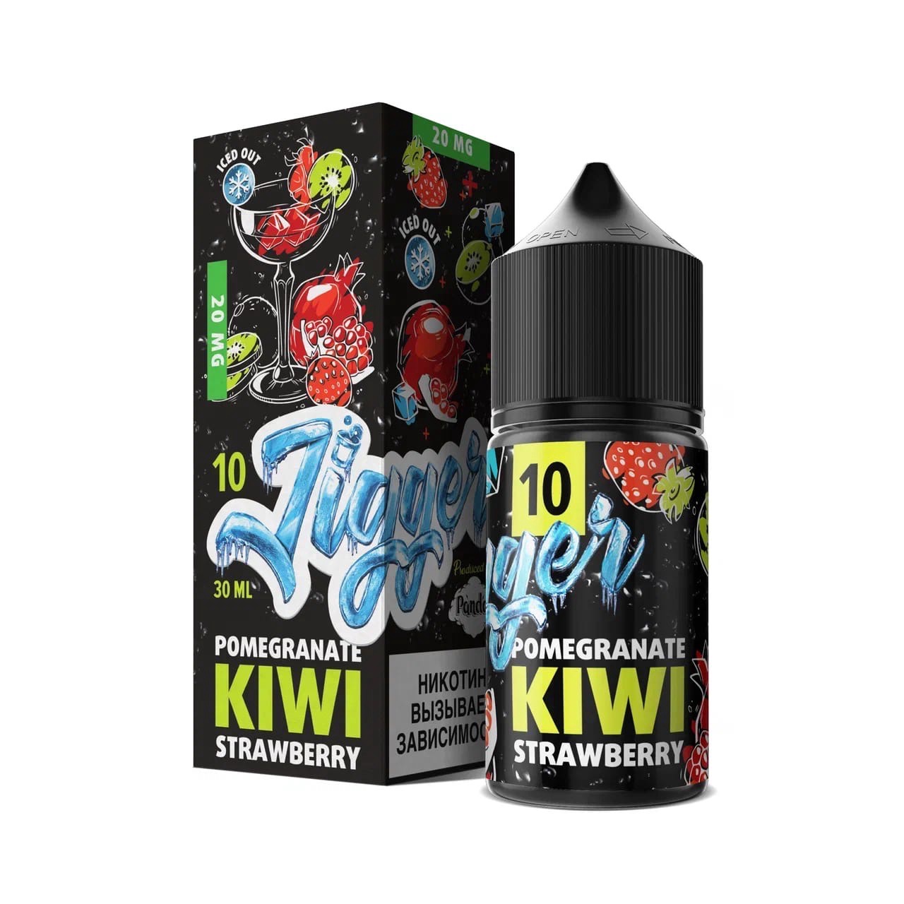 Жидкость ЧЗ Jigger SALT Pomegranate Kiwi Strawberry. фото 1