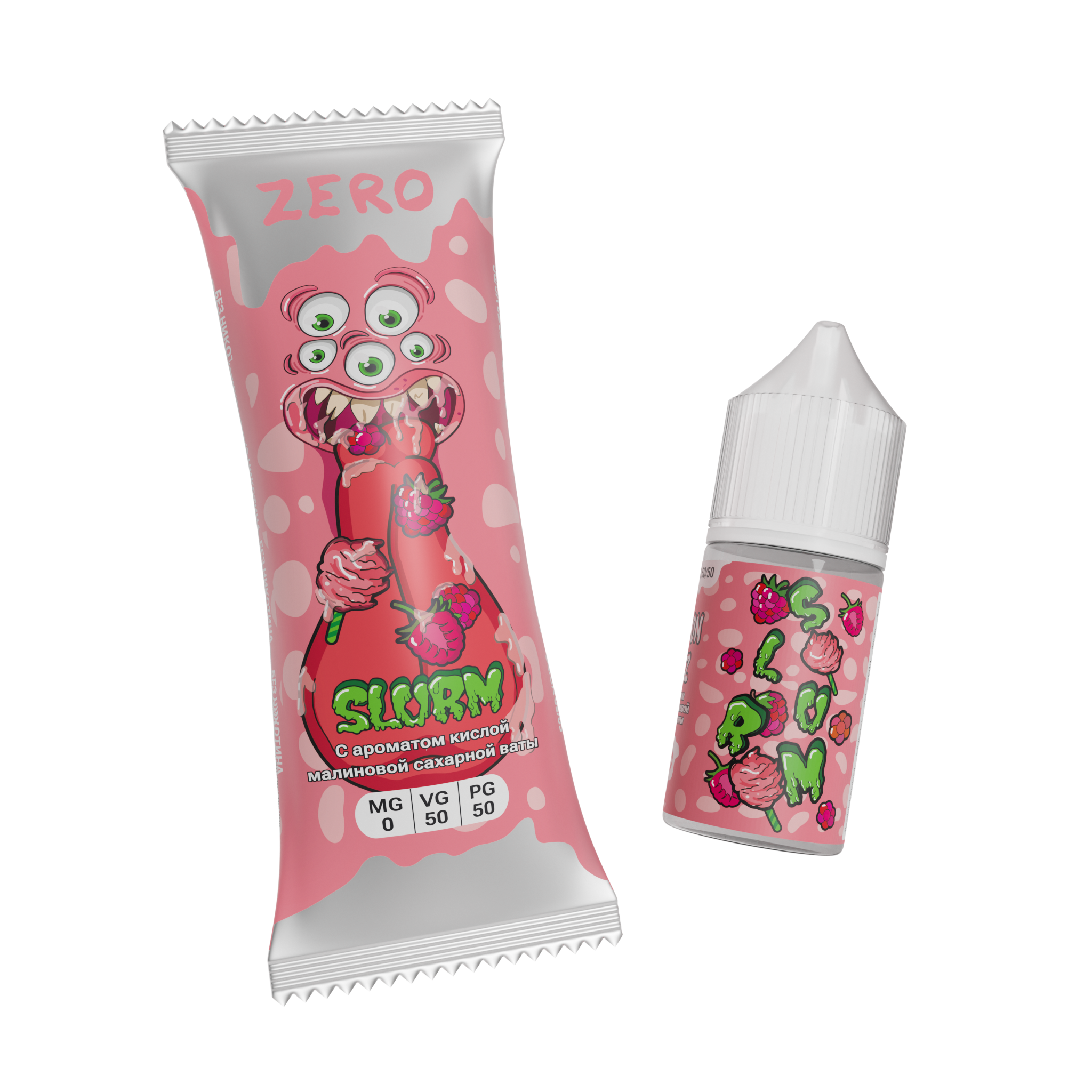 Жидкость ЧЗ Slurm SALT Cotton Razz. фото 1