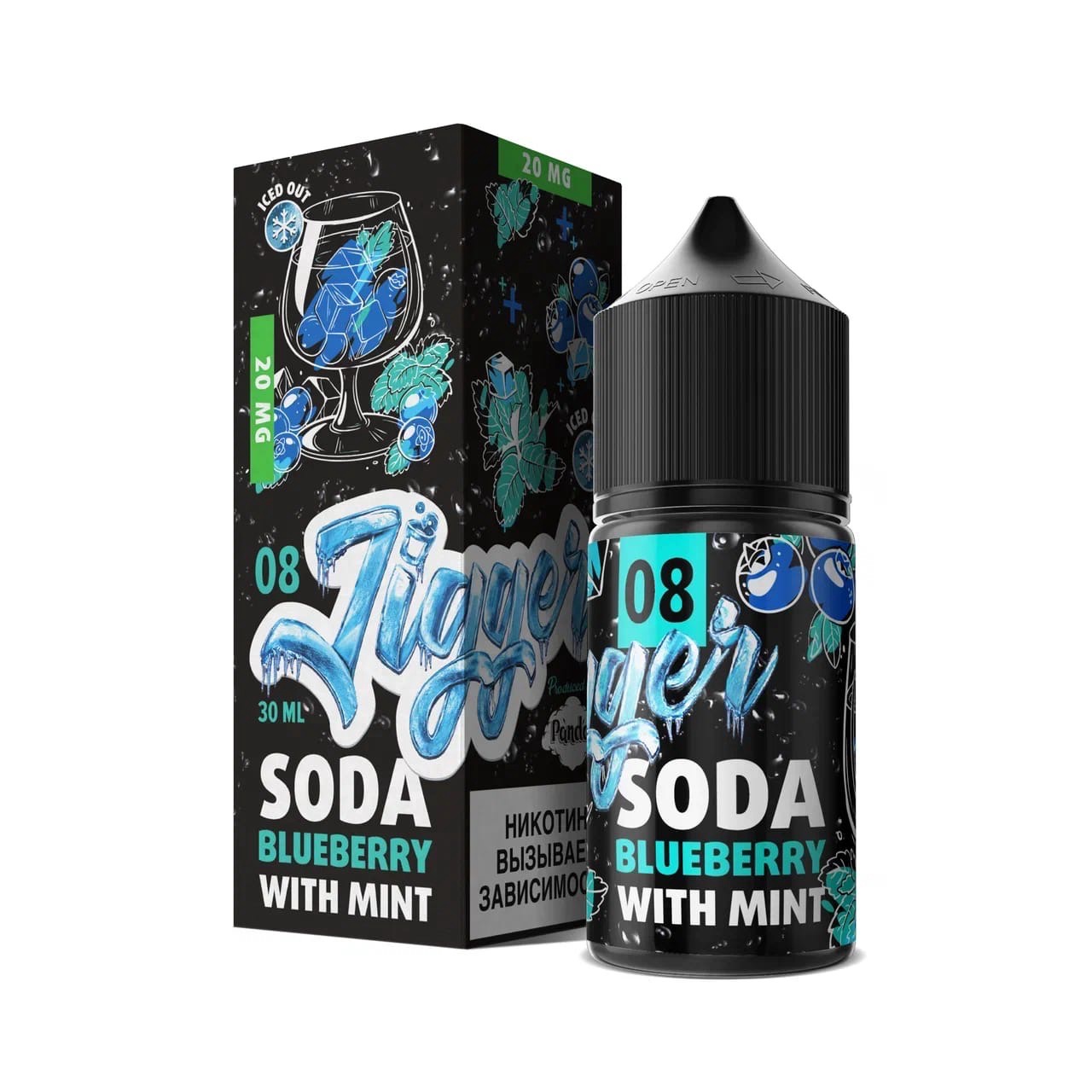 Жидкость Jigger SALT Blueberry Soda with Mint. фото 1