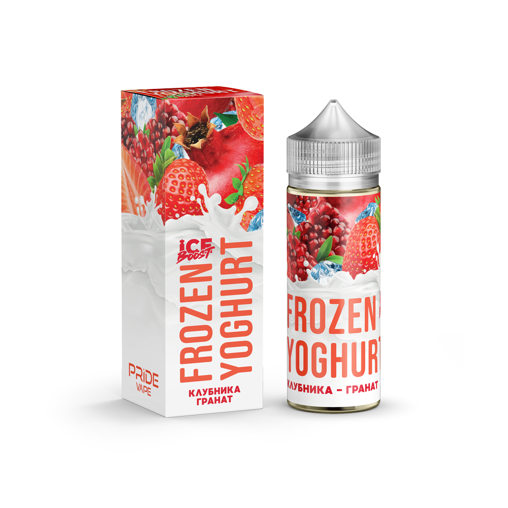 Жидкость Frozen Yoghurt Ice Boost Клубника - Гранат. фото 1