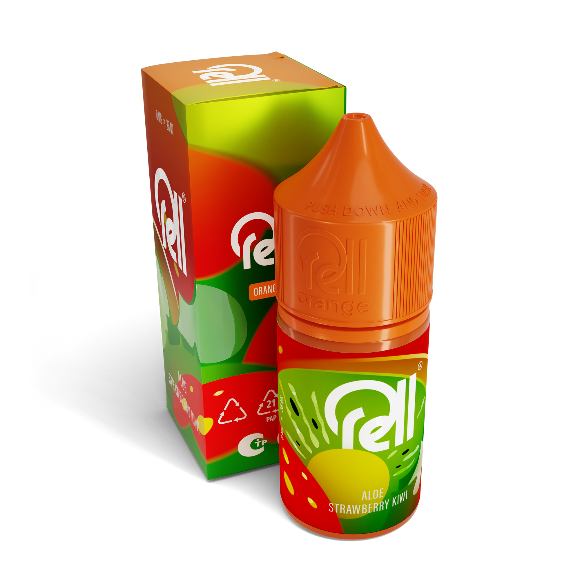 Жидкость RELL Orange SALT Aloe Strawberry Kiwi*. фото 1