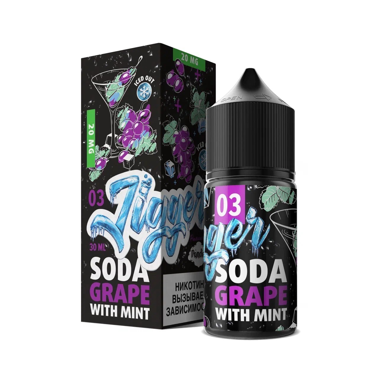 Жидкость ЧЗ Jigger SALT Grape Soda with Mint. фото 1