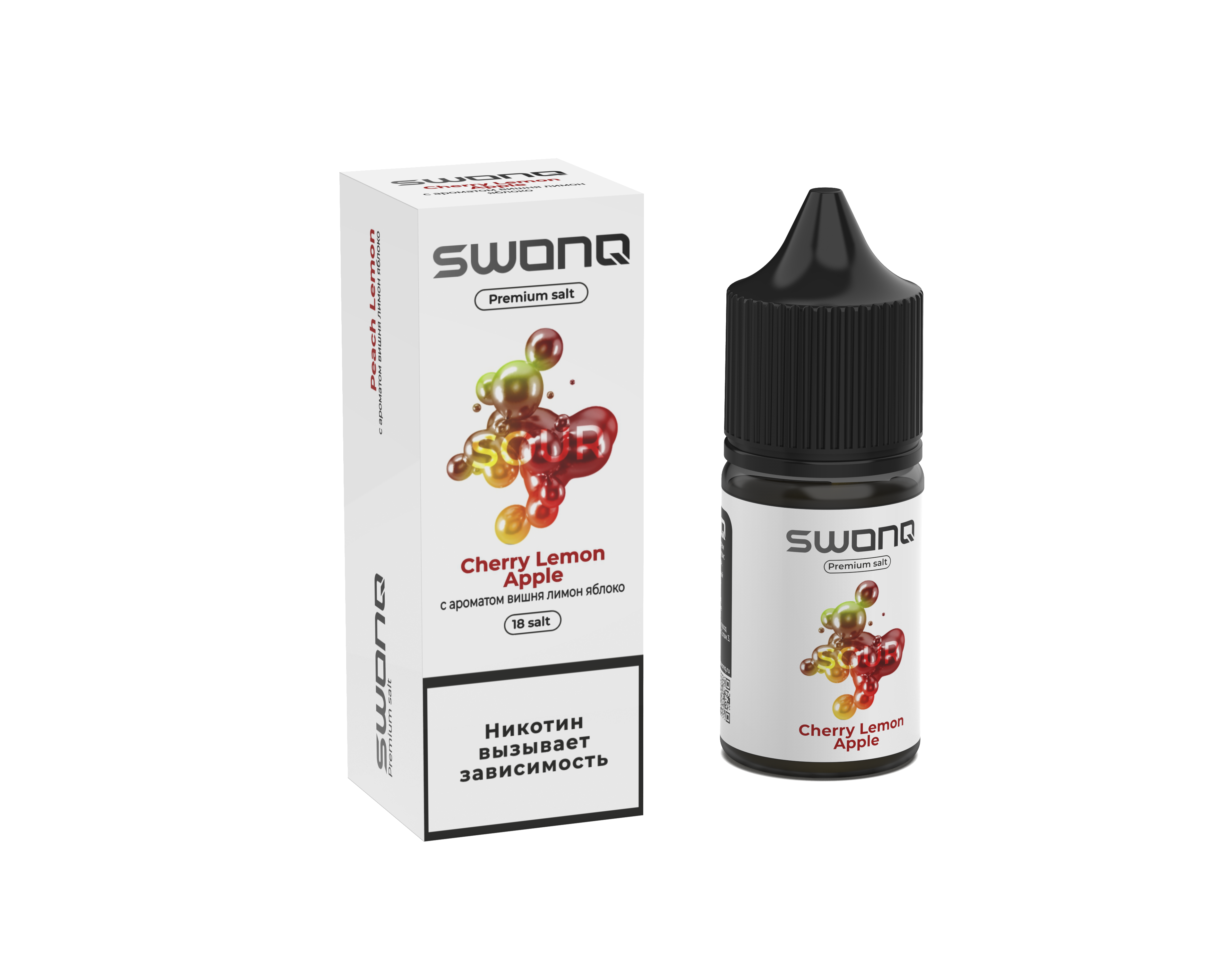 Жидкость ЧЗ Swonq Sour SALT Cherry Lemon Apple